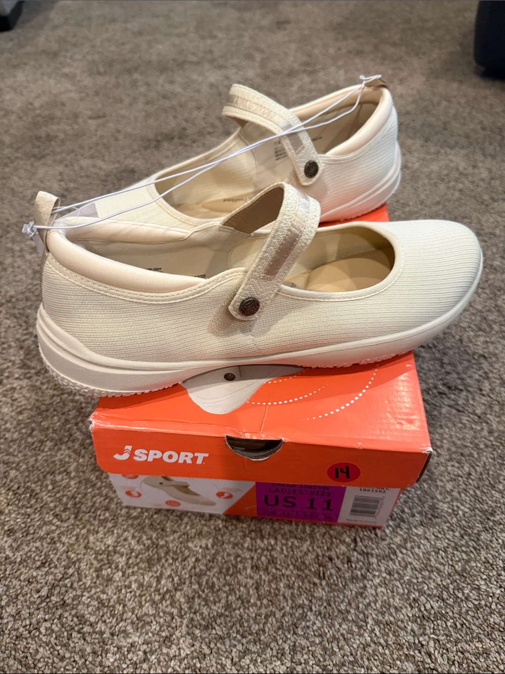 Cream Mary Jane Comfort Shoes